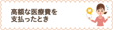 高額な医療費を支払ったとき